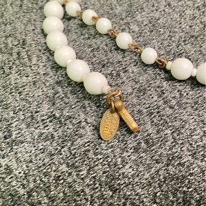 Vintage Miriam Haskell Classic White, Restored Choker/Collar style necklace